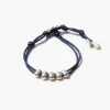 Chan Luu Abacus Single Wrap Bracelet Navy