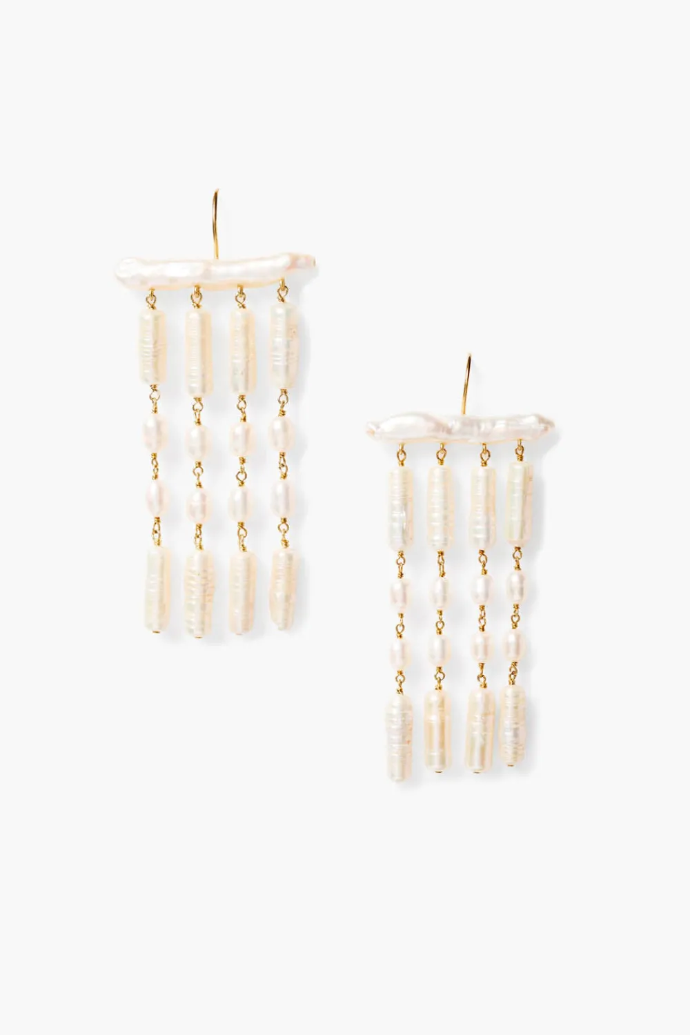Chan Luu Amaya Drop Earrings Pearl