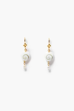 Chan Luu Amour Spiral Earrings White Pearl