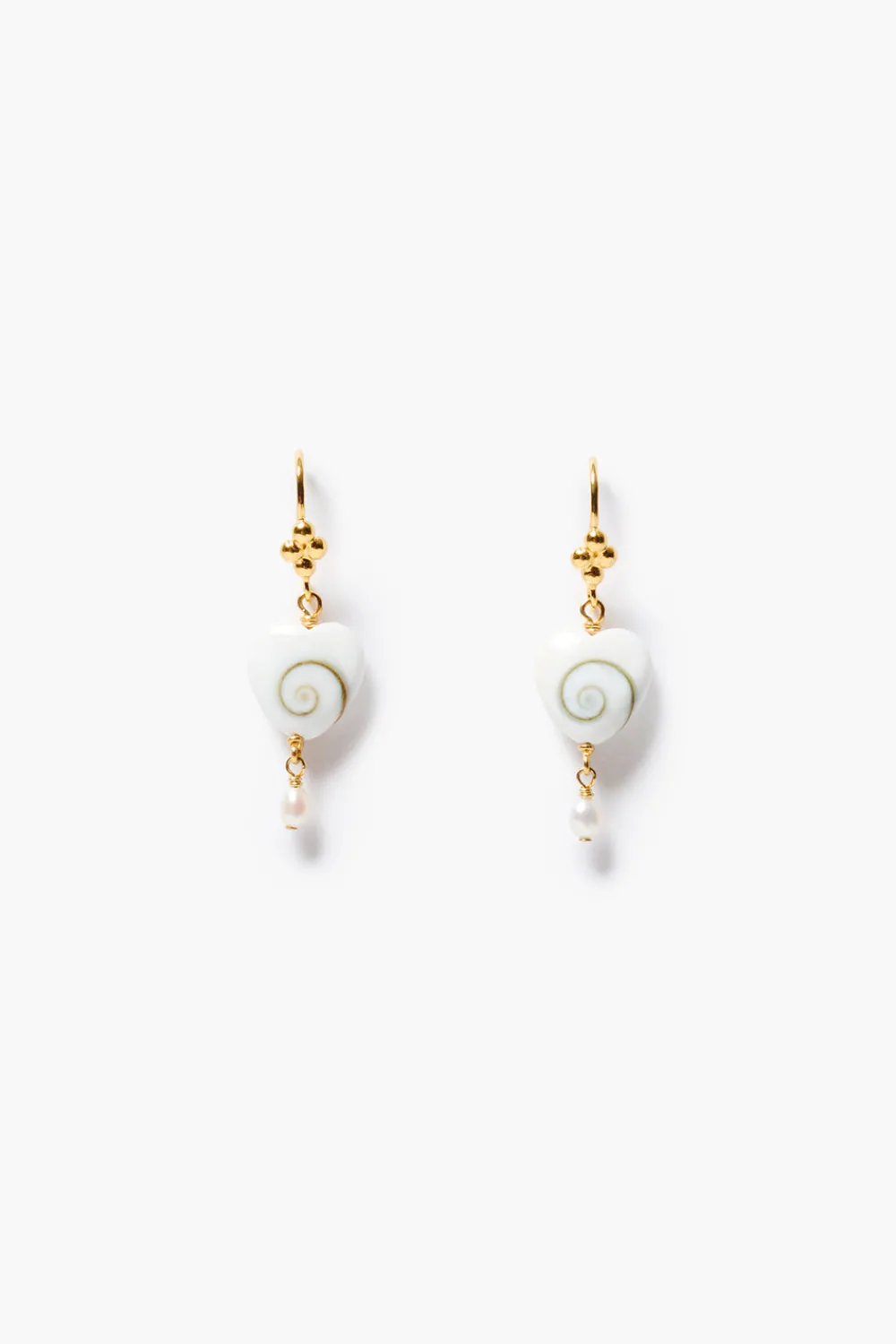 Chan Luu Amour Spiral Earrings White Pearl