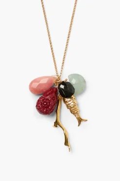 Chan Luu Anemone Charm Necklace Multi
