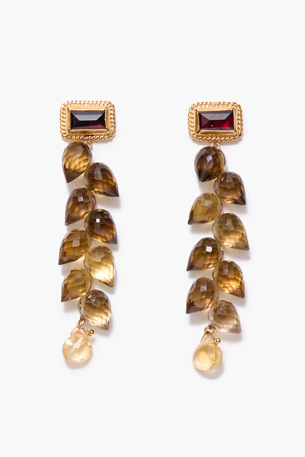 Chan Luu Angie Earrings Whiskey Quartz
