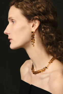 Chan Luu Angie Earrings Whiskey Quartz