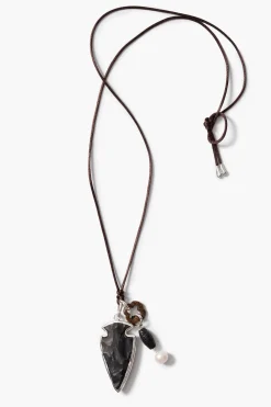 Chan Luu Arrowhead Charm Necklace Black