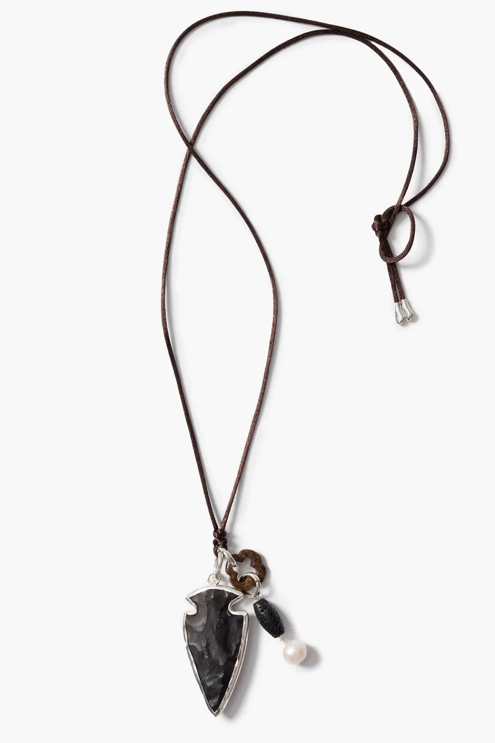 Chan Luu Arrowhead Charm Necklace Black