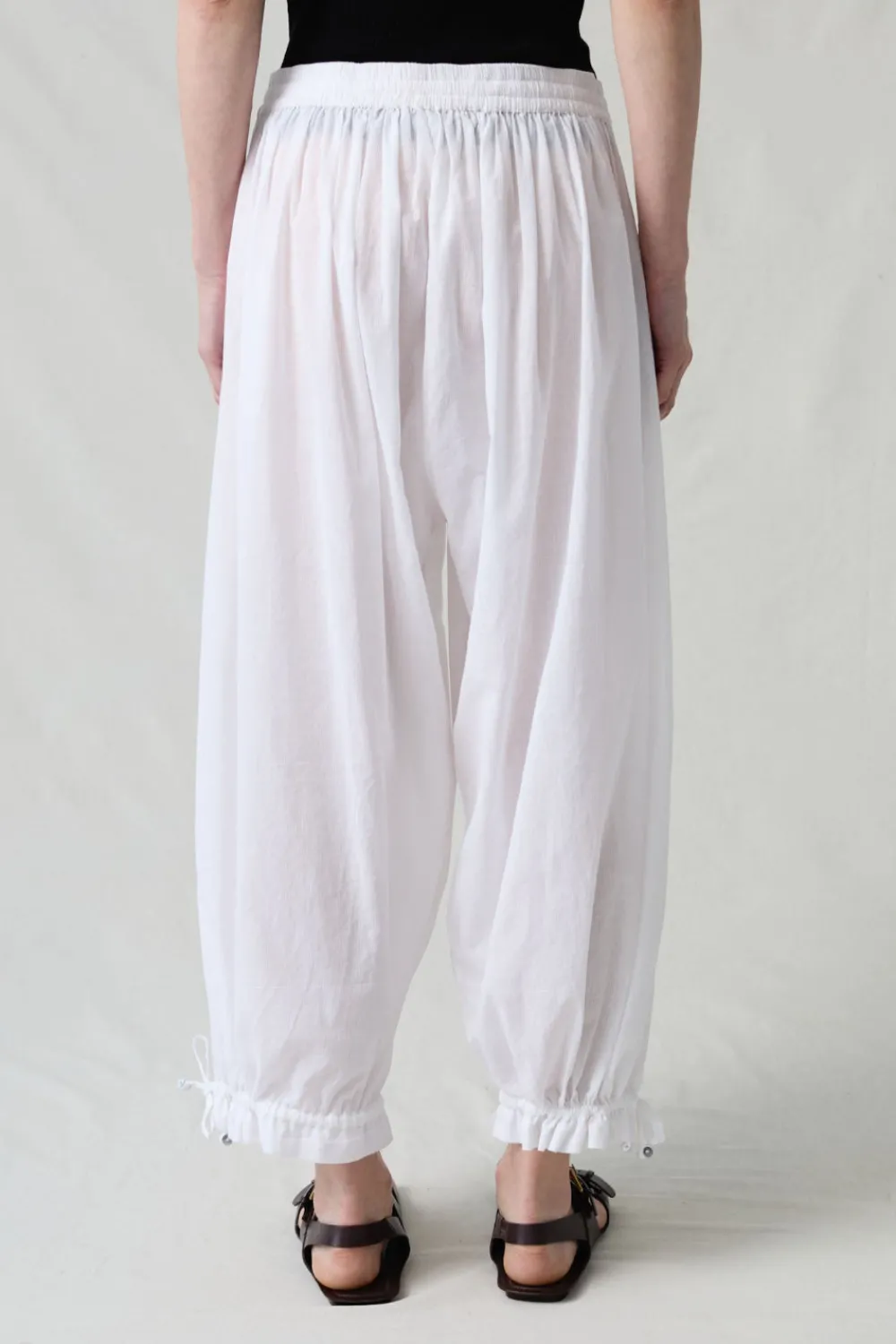 Chan Luu Baoon Pant White Pintripe