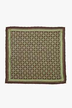 Chan Luu Beaded Floral Bandana Espresso