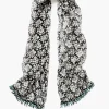 Chan Luu Beaded Silk Scarf Black
