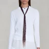 Chan Luu Beaded Skinny Scarf Sapphire