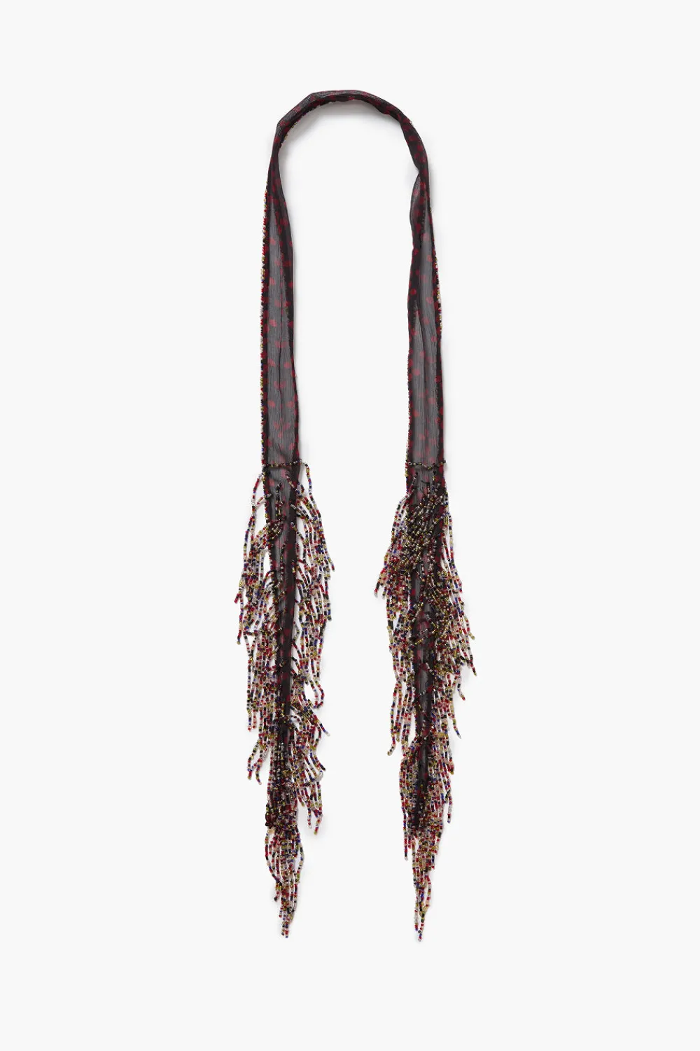 Chan Luu Beaded Skinny Scarf Sapphire