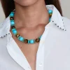 Chan Luu Bell Hoop Earrings Turquoise