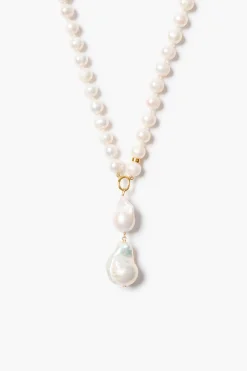 Chan Luu Bell Necklace White Pearl