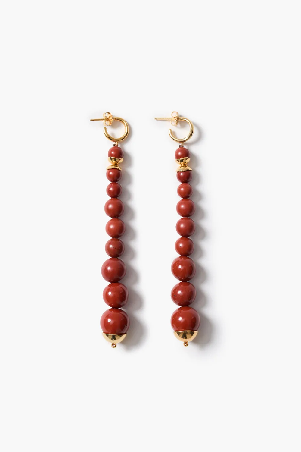 Chan Luu Bell Tower Earrings Red Jasper