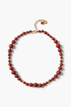 Chan Luu Bell Tower Necklace Red Jasper