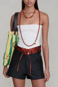Chan Luu Bell Tower Necklace Red Jasper