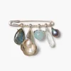 Chan Luu Calla Lily Brooch Aquamarine