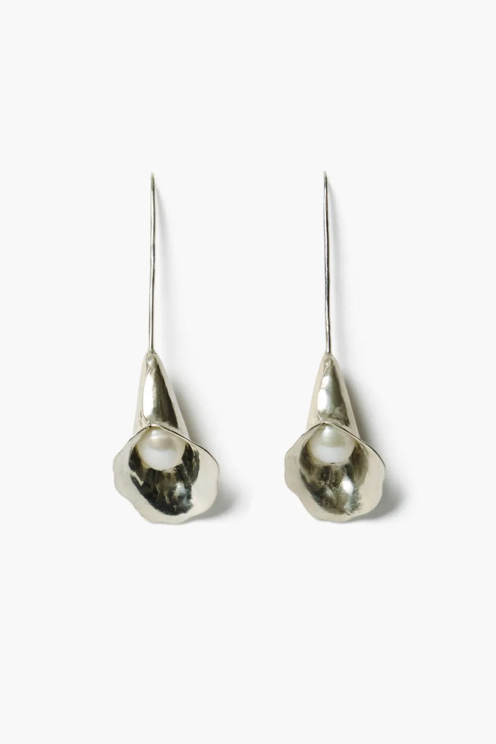 Chan Luu Calla Lily Drop Earrings Silver