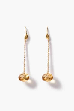 Chan Luu Camille Drop Earrings Citrine