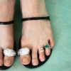 Chan Luu Caprice Crystal Toe Ring Emerald