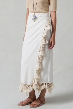 Chan Luu Capri Crocheted Wrap kirt Natura