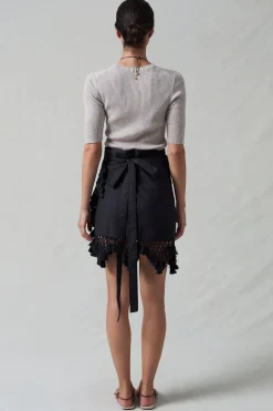 Chan Luu Capri Crochet Wrap ini kirt Caviar