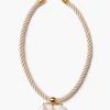 Chan Luu Caroline Twist Cord Necklace White Pearl