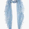 Chan Luu Cashmere and Silk Scarf Baby Blue Zebra