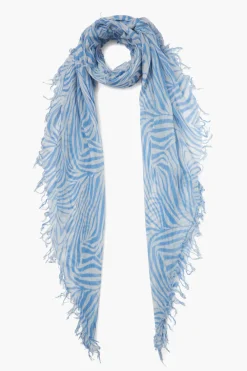 Chan Luu Cashmere and Silk Scarf Baby Blue Zebra
