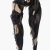 Chan Luu Cashmere and Silk Scarf Black Polka Dot