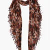 Chan Luu Cashmere and Silk Scarf Dark Sapphire Meadow Floral