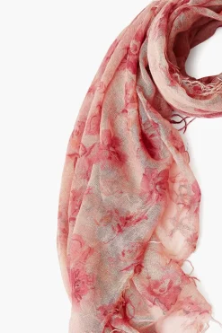Chan Luu Cashmere and Silk Scarf Mauve French Floral
