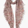 Chan Luu Cashmere and Silk Scarf Mauve Chalk Floral