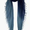 Chan Luu Cashmere and Silk Scarf Pageant Blue Dip Dyed