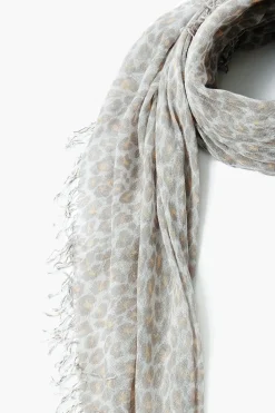 Chan Luu Cashmere and Silk Scarf White Leopard