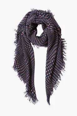 Chan Luu 100% Cashmere Scarf Blue Warped Plaid