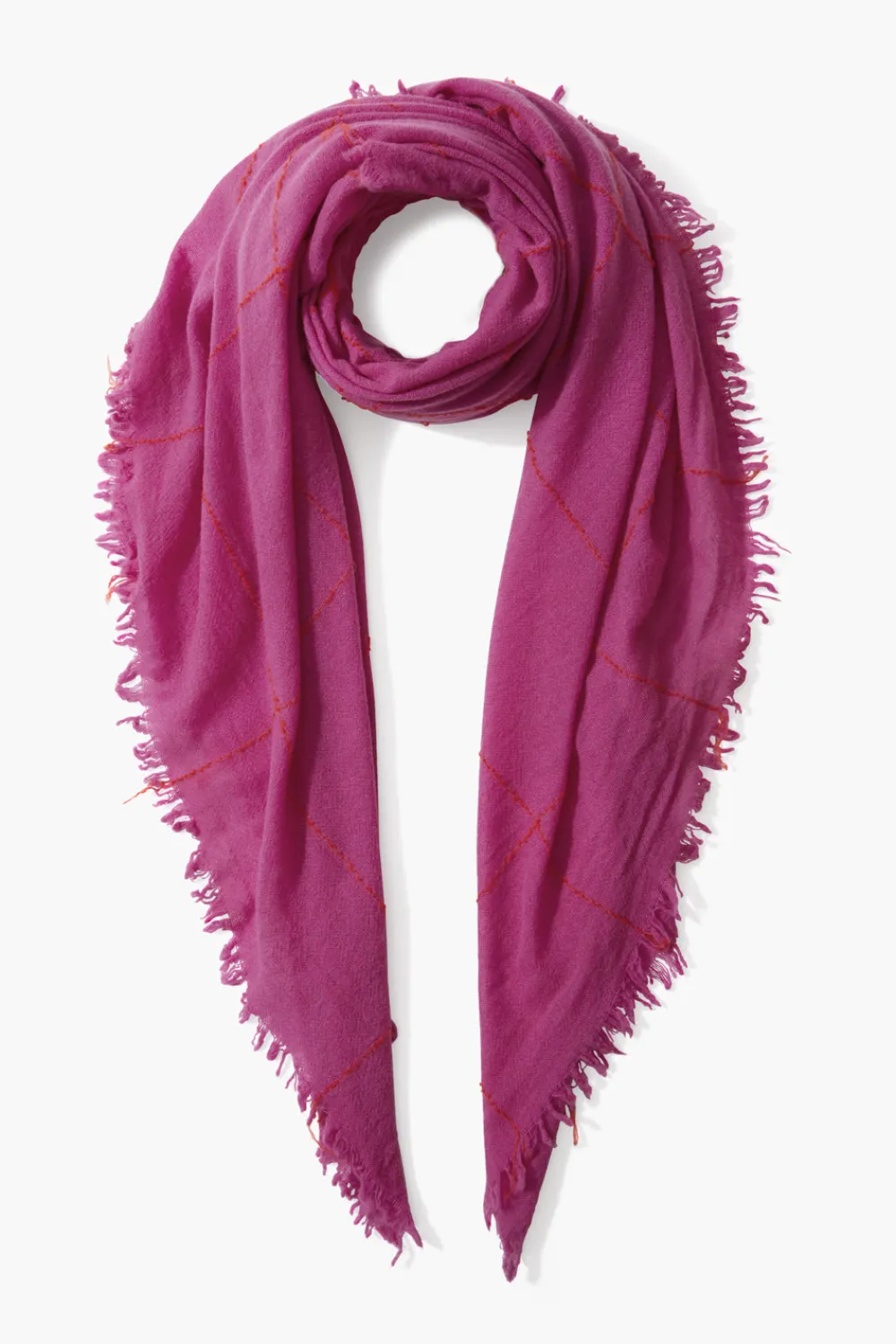 Chan Luu 100% Cashmere Scarf Hyacinth Windowpane
