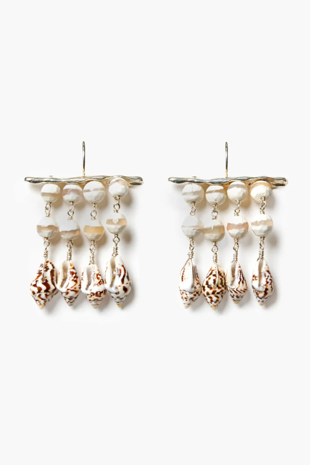 Chan Luu Cassis Waterfall Earrings White Agate
