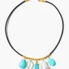 Chan Luu Charm Cord Necklace Turquoise