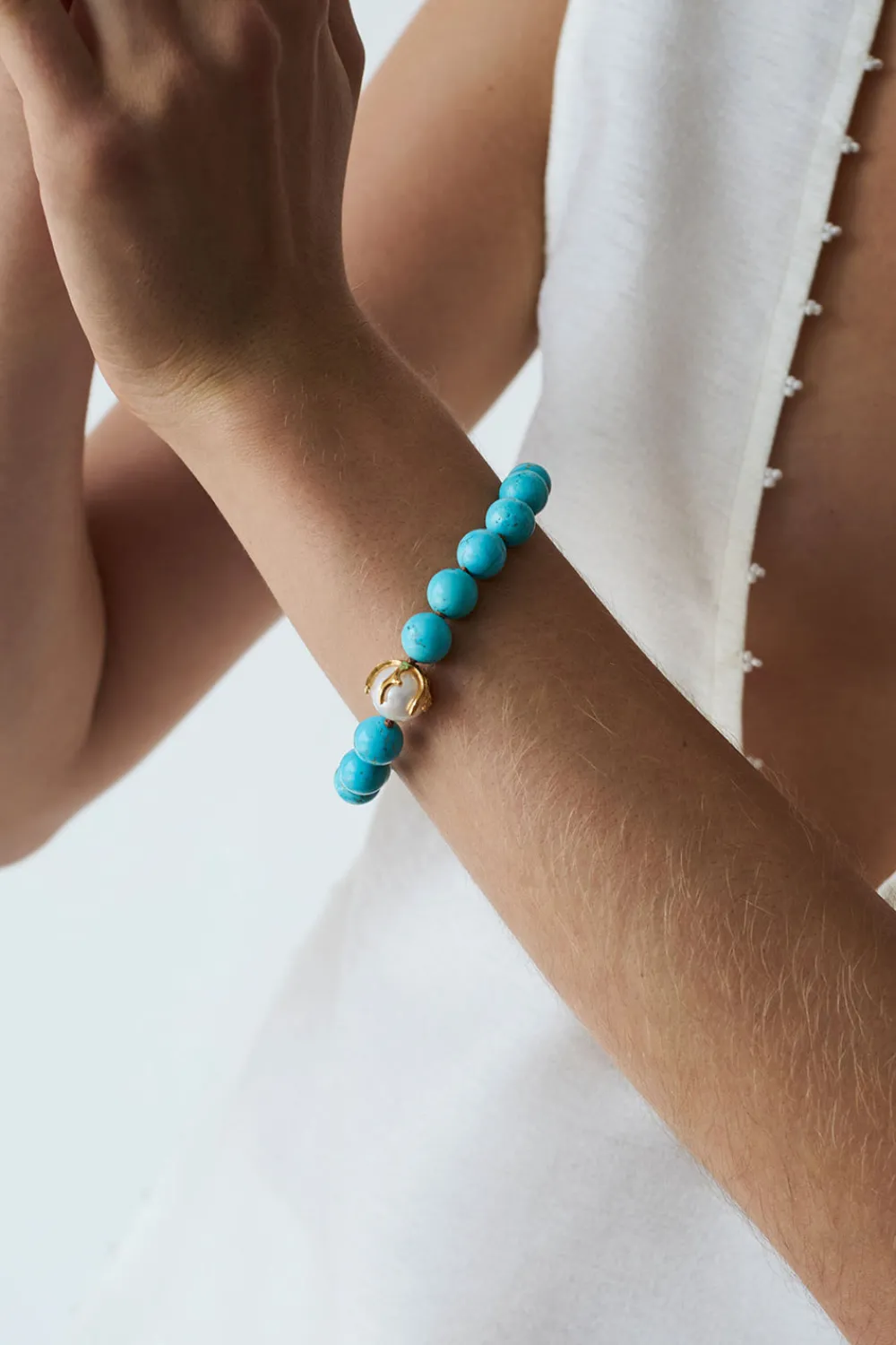 Chan Luu Coral Crown Bracelet Turquoise