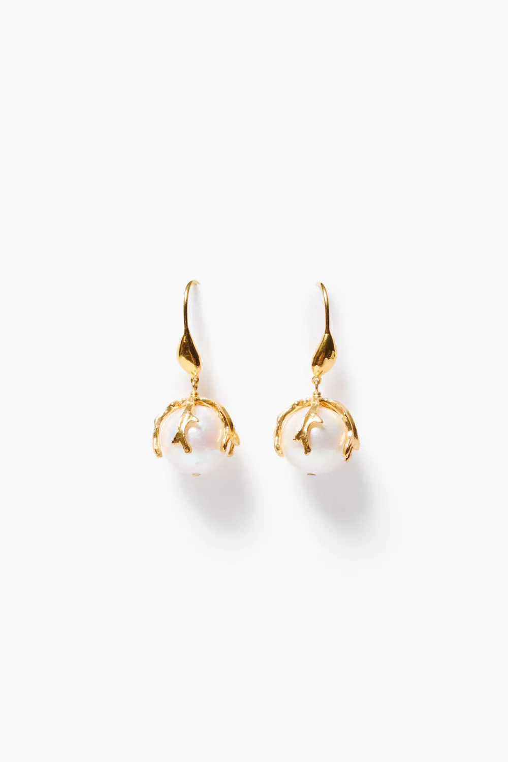 Chan Luu Coral Crown Earrings White Pearl