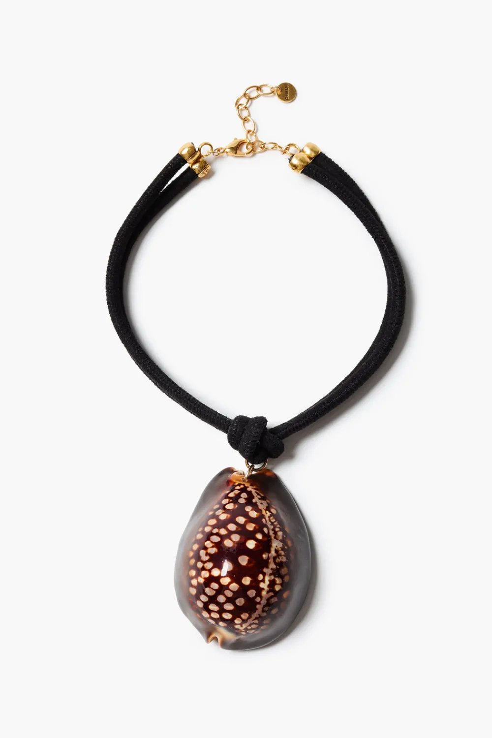 Chan Luu Corda Concha Shell Choker Black