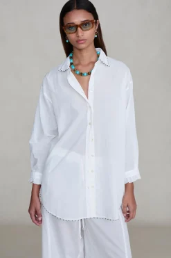 Chan Luu Cotton Ruffe et White