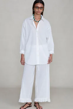 Chan Luu Cotton Ruffe et White