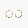 Chan Luu Crescent Hoop Earrings Gold