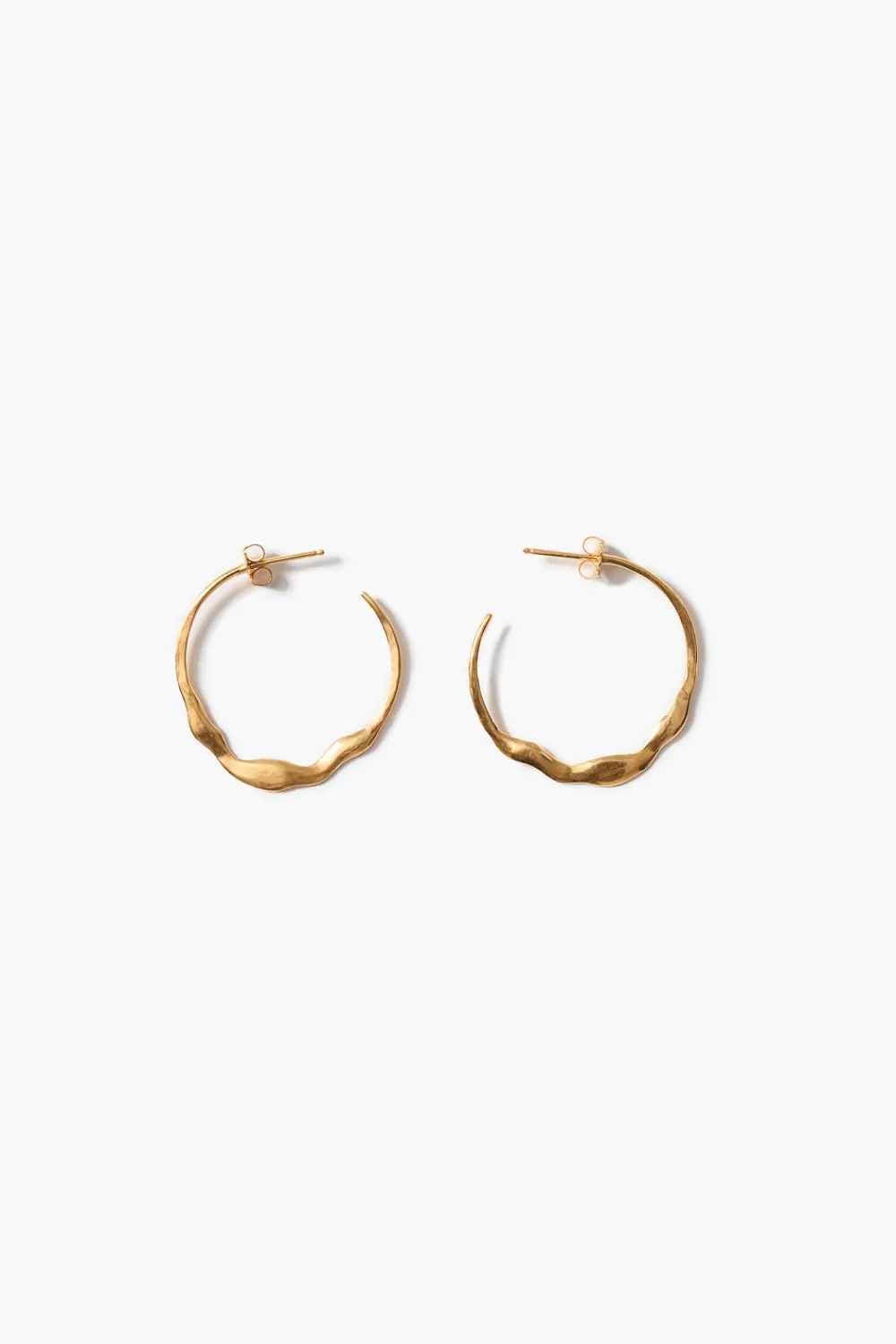Chan Luu Crescent Hoop Earrings Gold
