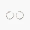 Chan Luu Crescent Hoop Earrings Silver