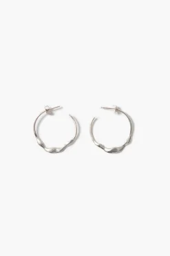Chan Luu Crescent Hoop Earrings Silver