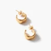 Chan Luu Cuff Hoop Earrings Yellow Gold
