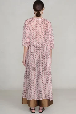 Chan Luu Cutout equin Chiffon Tunic Pink and