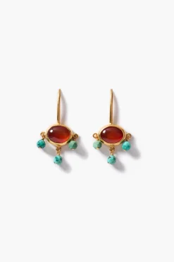 Chan Luu Della Drop Earrings Carnelian